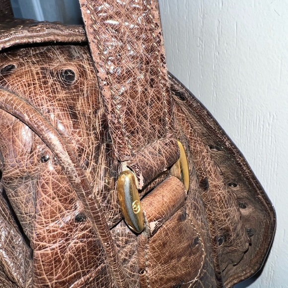 Vintage Gucci Ostrich Crossbody - Picture 5 of 16